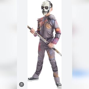 Rubie's Skull Mask Costume & Black and White - NWT M 8-10